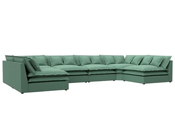 П-образный диван Лига-040, Амур зеленый (рогожка) в Липецке