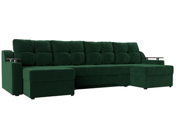 П-образный диван Сенатор, Зеленый (Велюр) боннель в Липецке