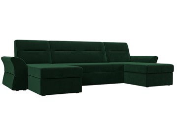 Большой П-образный диван Клайд, Зеленый (Велюр) в Липецке
