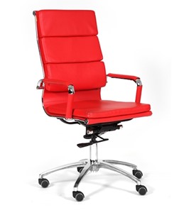 Кресло CHAIRMAN 750 экокожа красная в Липецке
