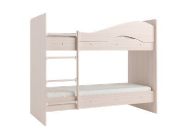 Детская 2-ярусная кровать Мая на щитах со шкафом и ящиками, цвет Млечный дуб в Липецке - предосмотр 2