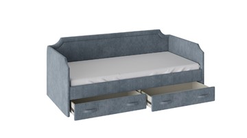 Кровать в детскую Кантри Тип 1, ТД-308.12.02 (Замша синяя) в Липецке - предосмотр 1