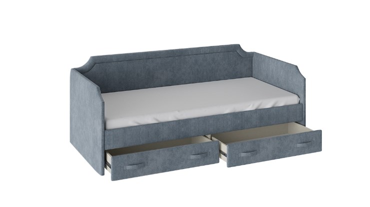 Кровать в детскую Кантри Тип 1, ТД-308.12.02 (Замша синяя) в Липецке - изображение 1