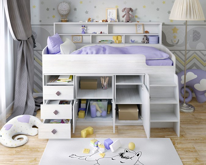 Кровать-чердак Малыш-5, цвет Винтерберг в Липецке - изображение 3