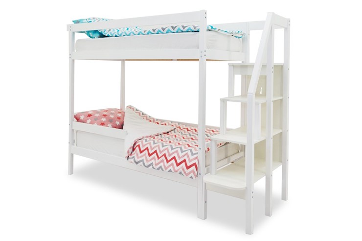 Двухэтажная детская кровать Svogen белый в Липецке - изображение 3