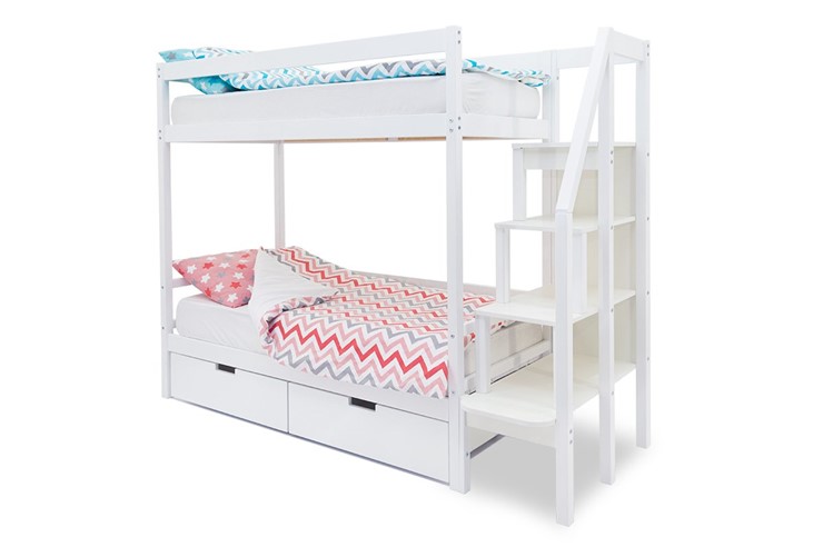 Двухэтажная детская кровать Svogen белый в Липецке - изображение 4