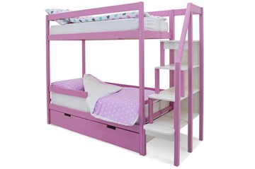 Двухэтажная кровать Svogen розовый в Липецке