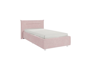 Кровать детская 0.9 Альба, нежно-розовый (велюр) в Липецке