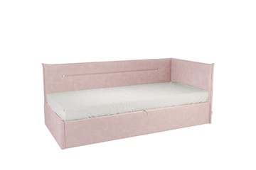 Кроватка 0.9 Альба (Тахта), нежно-розовый (велюр) в Липецке