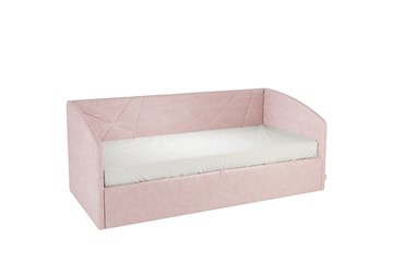 Кровать детская 0.9 Бест (Софа), нежно-розовый (велюр) в Липецке