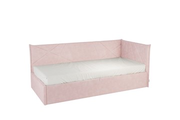Детская кровать 0.9 Бест (Тахта), нежно-розовый (велюр) в Липецке