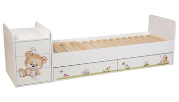 Детская кровать Фея 1100 Медвежонок Белый в Липецке - предосмотр 2
