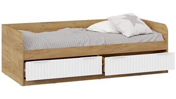 Кровать в детскую Хилтон Тип 1 900 (Дуб Крафт Золотой/Белый матовый) в Липецке - предосмотр 1
