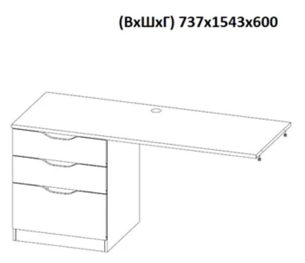 Кровать-чердак с письменным столом и шкафом POLINI Kids Simple Белый / Серый в Липецке - изображение 6