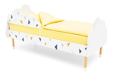 Кроватка Stumpa Облако "Треугольники желтый, синий" в Липецке