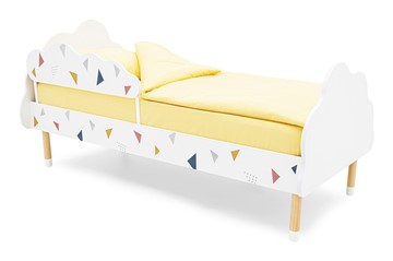 Кровать детская Stumpa Облако "Треугольники желтый, синий, розовый" в Липецке