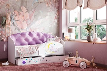 Детская кровать Звездочка с бортиком, Фиолетовый в Липецке
