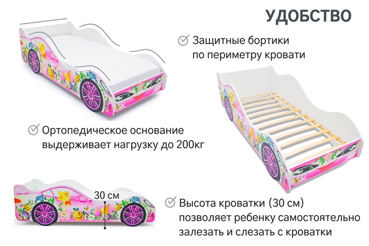 Детская кровать-машина Фея в Липецке - изображение 4