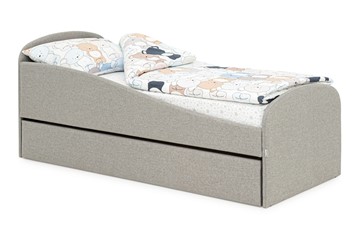 Кровать в детскую с ящиком Letmo халва (рогожка) в Липецке