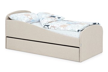 Кровать с ящиком Letmo карамель (рогожка) в Липецке
