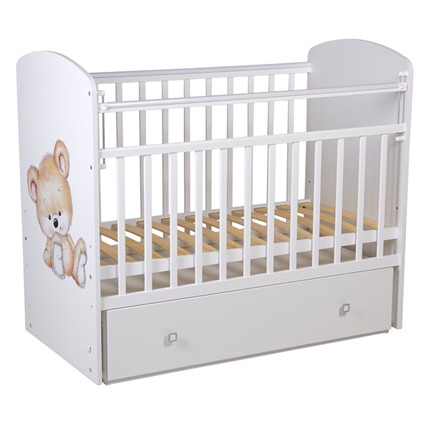 Кроватка детская Фея 750 Медвежонок Белый в Липецке - изображение