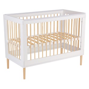 Кровать для новорожденных POLINI Kids Simple 360 Белый / Натуральный в Липецке