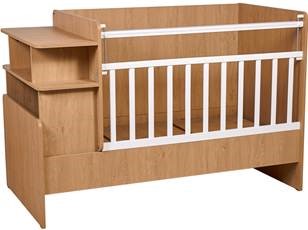 Кроватка-трансформер детская Polini kids Ameli 1150, белый-натуральный, серия Ameli в Липецке
