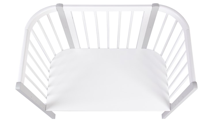 Кроватка приставная POLINI Kids Simple 120 Белый / Серый в Липецке - изображение 3