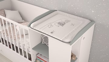 Детская кровать с комодом POLINI Kids Ameli 800 Белый / Серый, серия AMELI в Липецке - предосмотр 3