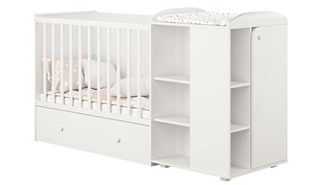 Детская кровать-трансформер с комодом POLINI Kids Ameli 800 Белый, серия AMELI в Липецке - предосмотр 1
