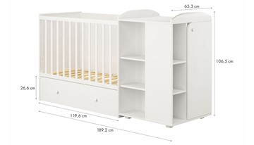 Детская кровать-трансформер с комодом POLINI Kids Ameli 800 Белый, серия AMELI в Липецке - предосмотр 4