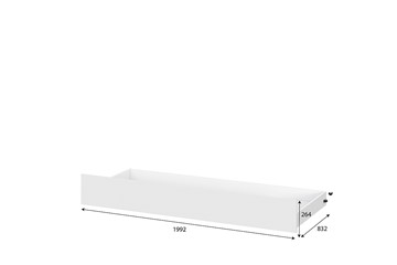 Выкатная кровать для детей Токио, белый текстурный (одинарная (0,9х2,0) + выкатная) в Липецке - предосмотр 4