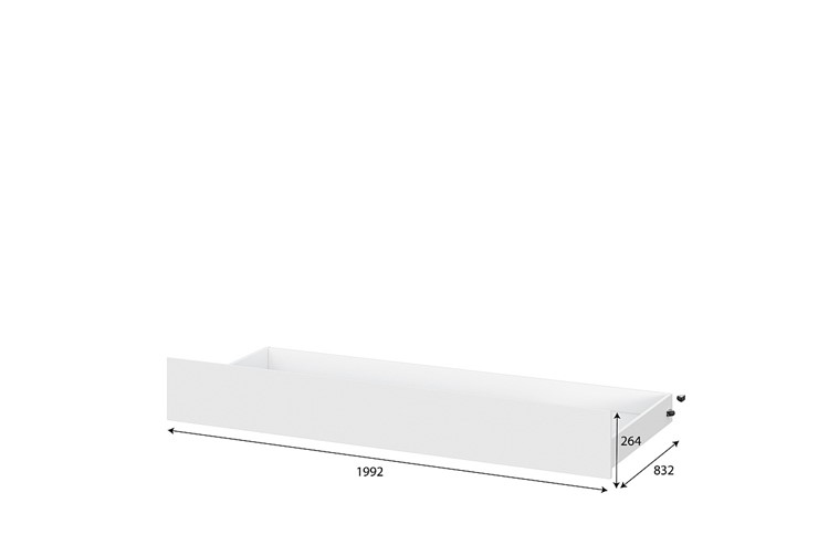 Выкатная кровать для детей Токио, белый текстурный (одинарная (0,9х2,0) + выкатная) в Липецке - изображение 4