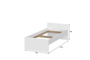 Выкатная кровать для детей Токио, белый текстурный (одинарная (0,9х2,0) + выкатная) в Липецке - предосмотр 3