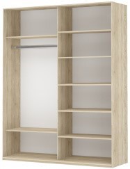 Шкаф 2-дверный Прайм (Зеркало/Зеркало) 1200x570x2300, венге в Липецке - предосмотр 1