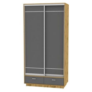 Шкаф 2-дверный Весенний HK3, 2385х1200х600 (D1D1), ДВ-Графит в Липецке