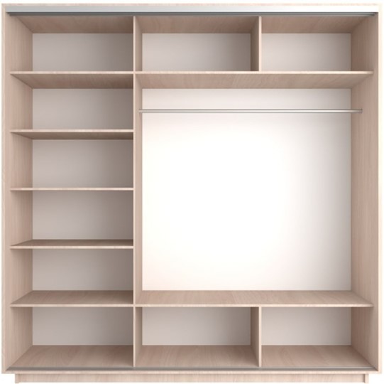 Шкаф 3-х створчатый Экспресс (Комби) 2100х600х2200, дуб молочный в Липецке - изображение 1