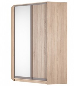 Шкаф угловой Аларти (YA-230х1400(602) (4) Вар. 1; двери D5+D6), с зеркалом в Липецке - предосмотр