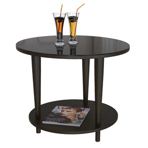 Круглый стол BeautyStyle - 10, венге/стекло черное в Липецке