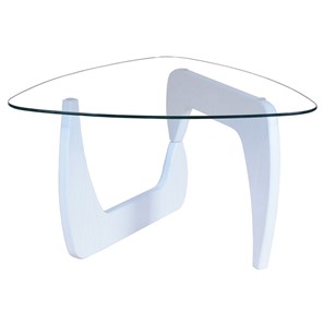 Стеклянный столик Берген-3, белый в Липецке
