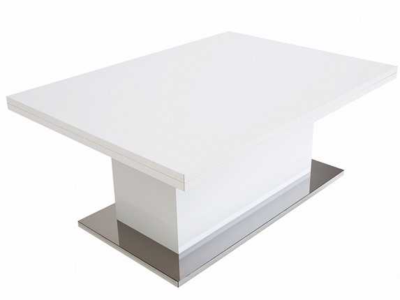 Журнальный стол-трансформер Slide GL, белый суперглянец в Липецке - изображение