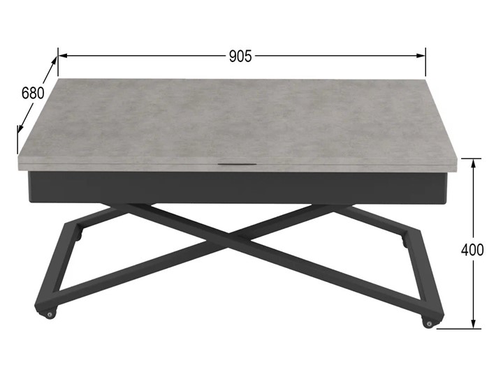 Складной стол-трансформер Генри, бетон чикаго/чёрный в Липецке - изображение 10