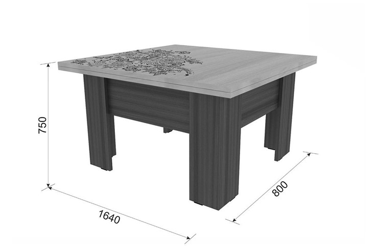 Складной стол-трансформер Секрет Венге-Дуб млечный в Липецке - изображение 3