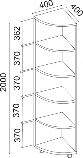 Угловой стеллаж West М07 в Липецке - изображение 1