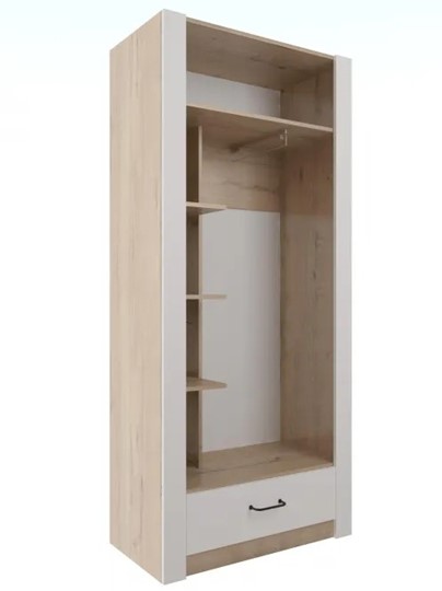Шкаф гардеробный Ева 5 М1 дуб ирландский/белый матовый в Липецке - изображение 1