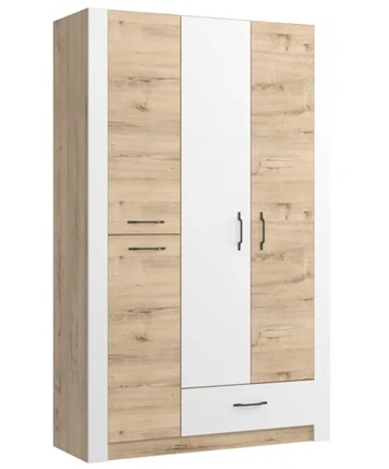 Шкаф гардеробный Ева 5 М2 дуб ирландский/белый матовый в Липецке - изображение