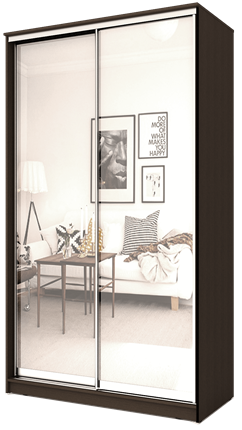 Шкаф 2400х1362х620 с двумя зеркалами ХИТ 24-14-55 Венге Аруба в Липецке - изображение