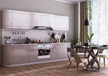 Модульный кухонный гарнитур Анастасия цвет капучино 2 (260 см) в Липецке - предосмотр 3