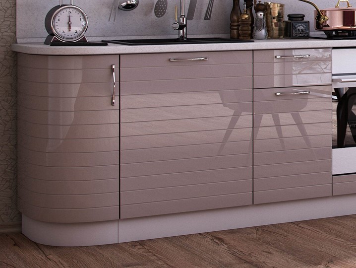Модульный кухонный гарнитур Анастасия цвет капучино 2 (260 см) в Липецке - изображение 7