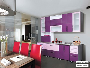 Кухонный гарнитур Мыло 224 2600, цвет Фиолет/Пастель фиолет в Липецке